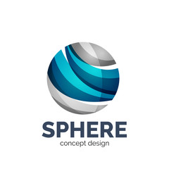 Vector sphere abstract logo template