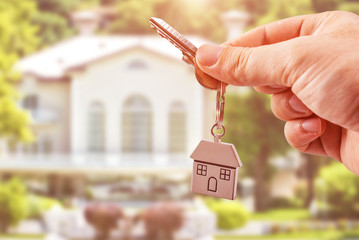 Man Holds the key for new home
