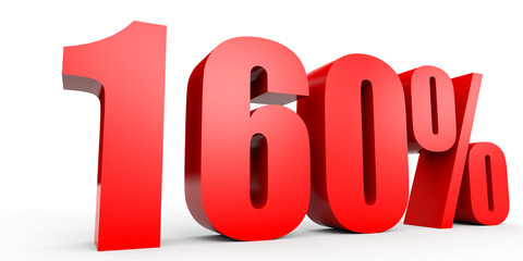 Discount 160 percent off. 3D illustration.