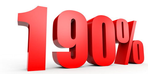 Discount 190 percent off. 3D illustration.