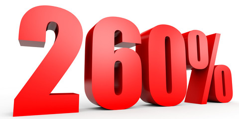 Discount 260 percent off. 3D illustration.