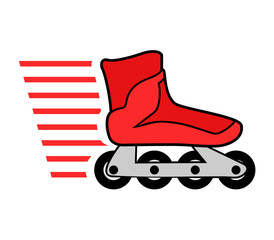 red roller skates