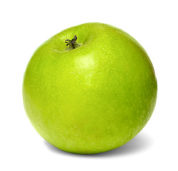 Isolated Green Apple on a White Background