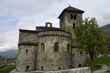 Obraz premium Basilique Saint Martin, XIe, 73210, Aime, Tarentaise, Savoie, France
