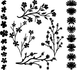 Branches and flower heads