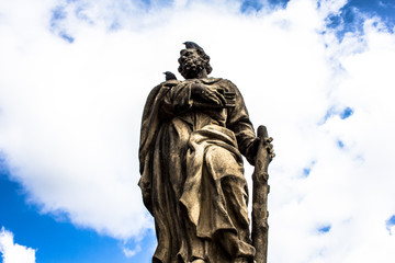 Fototapeta premium Statue on Charles Bridge, Prague