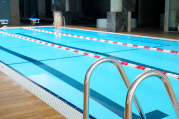Fototapeta na wymiar banisters in a swimming pool