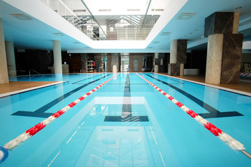 Interior of an empty swimming pool