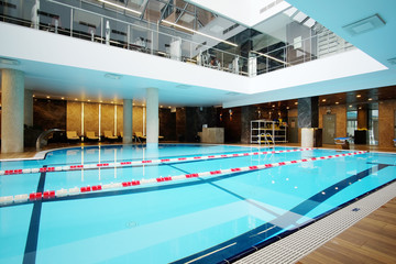 Interior of an empty swimming pool