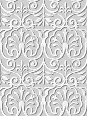 3D paper art 551 vintage curve spiral cross frame