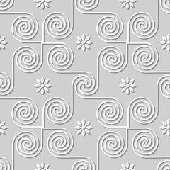 3D paper art 553 spiral cross flower