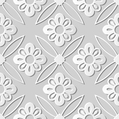 3D paper art 562 vintage cross round flower