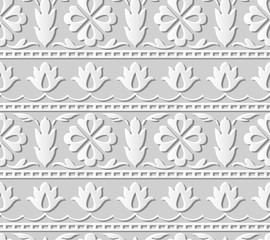 3D paper art 564 curve cross flower leaf wave line