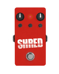 guitar effect pedal on white - Shred