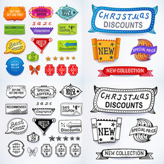 Fototapeta premium Sales messages set