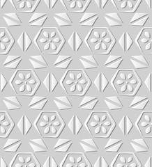 3D paper art 582 polygon cross triangle flower