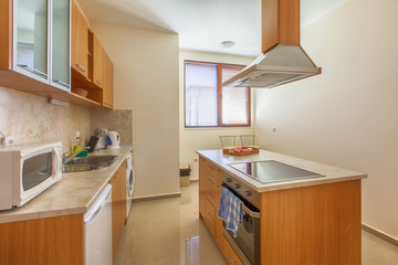 Modern kitchen interior. Interior photography.