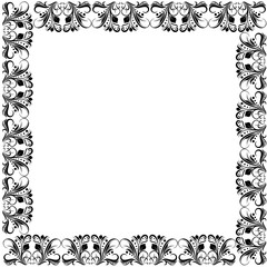 Floral ornate black frame