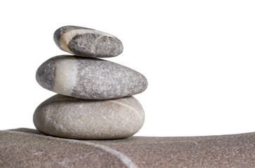 stacked stone pebble arrangement