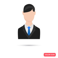Businessman color flat icon