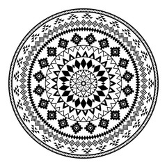 Mandala. Abstract circular vector ornament. Geometric pattern - 119709321
