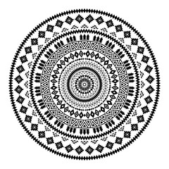 Mandala. Abstract circular vector ornament. Geometric pattern
