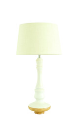 Obraz premium Vintage white lamp isolated, clipping path included.