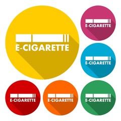Smoking sign icon. E-Cigarette symbol.