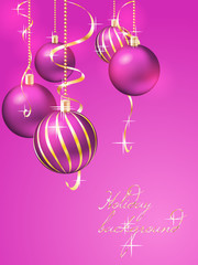 Christmas background with christmas balls