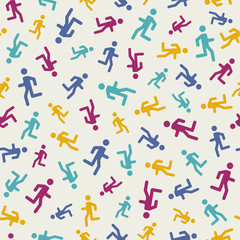Running man seamless pattern