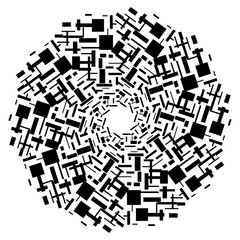 Mandala with sacred geometry symbols and elements.