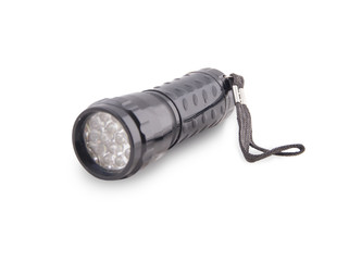 Black lantern on white background