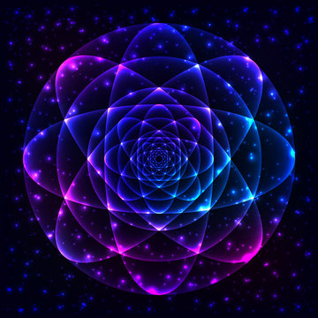 Sacred geometry symbol. Mandala mystery element