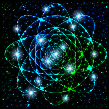 Sacred geometry symbol. Mandala mystery element