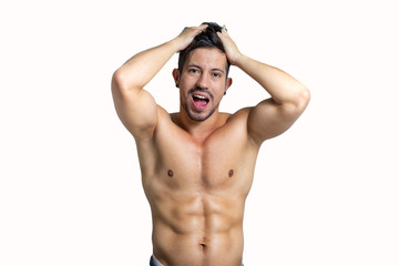 Fototapeta premium joven fitness latino