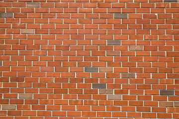 Background of red brick wall pattern texture.