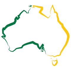 Australia - mapa - barwy