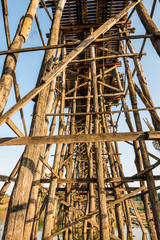 Obraz premium Wooden bridge (Mon Bridge) in Sangkhlaburi District, Kanchanabur