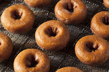Homemade Glazed Autumn Pumpkin Donuts