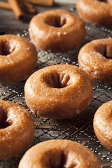 Homemade Glazed Autumn Pumpkin Donuts