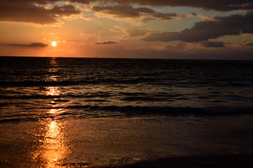 sunset on the ocean, Hawaii