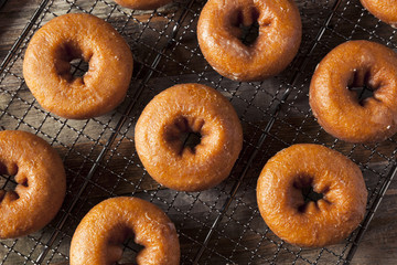 Homemade Glazed Autumn Pumpkin Donuts