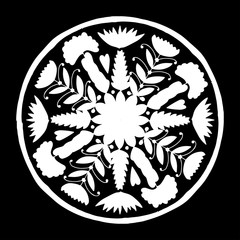 Abstract ethnic round ornamental pattern