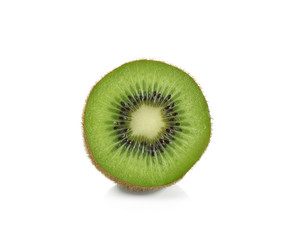 Fototapeta na wymiar Half of kiwi fruit isolated on white background