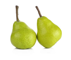 green pear isolated on a white background