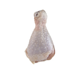 raw chicken legs on a white background