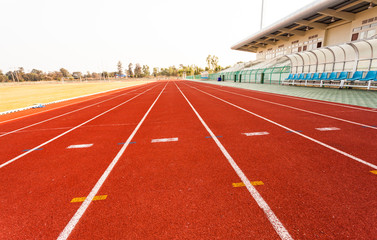 Red running track