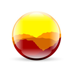 Landscape background badge