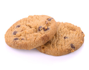 Chocolate Chip Cookie isolated on White