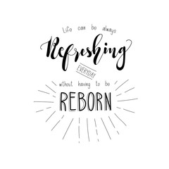 Hand drawn label and text design 